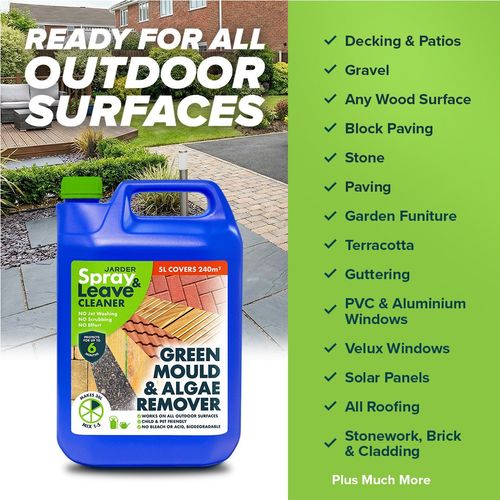 JARDER PATIO CLEANER DECKING GREEN MOULD ALGAE KILLER PATH 20% STRONGER SPRAY X4 — image 9