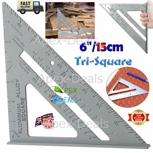 6 inches Triangle Ruler Angle Protractor Woodworking Carpenter Measurement Tools — image 4