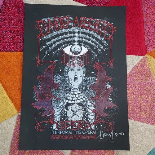 Dario Argento SIGNED Opera Malleus Limited Edition Poster Rolled Size 19.5x27"