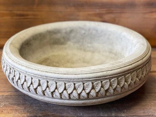 STONE GARDEN LEAF BIRD BATH TOP ONLY / FEEDER / BOWL / REPLACEMENT DISH ORNAMENT