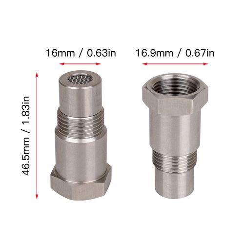 2pcs Oxygen O2 Sensor Spacer Adapter Catalytic Converter Fix Check Engine Light — image 3