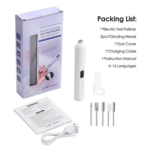 Electric Nail File Drill Portable Professional Manicure Pedicure USB Machine Set — image 24
