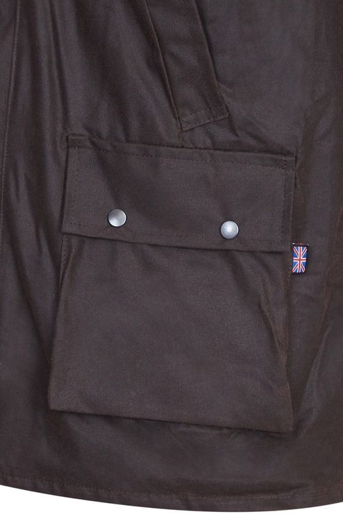 Wax Jacket Waterproof Padded Quilted Waxed Cotton Country Coat Hunting Riding  — image 3