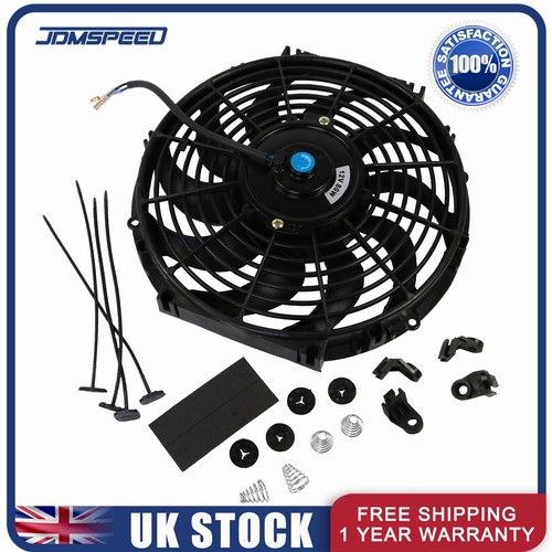 Universal 12" inch Slim Fan Push Pull 12V Electric Radiator Cooling Mount Kit