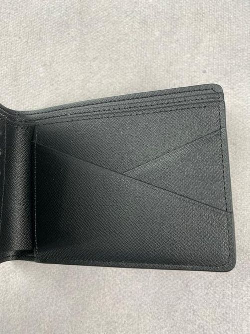 Louis Vuitton M61695 Monogram Eclipse Multiple Wallet Black Grey Bifold — image 5