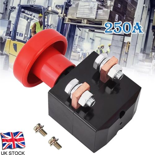 250A Battery Isolator Kill Master Switch Push/Pull Button Emergency Stop 12-220V — image 1