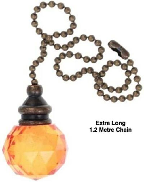 Traditional Crystal Style Designer Bathroom Light Pull Chain For Light Switch — image 1