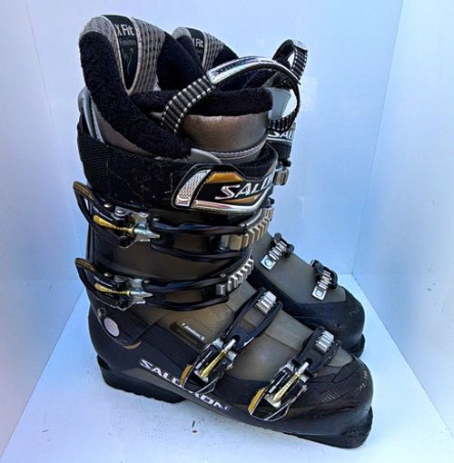Salomon Mission 6 Men’s Ski Boots Size 27 100mm Last Stiff Flex Black/Grey