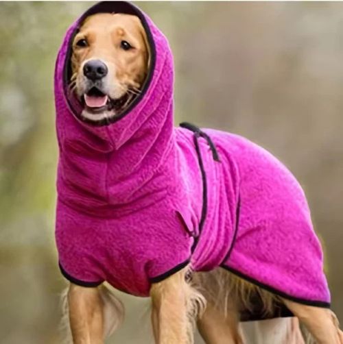 Pet Dog Bathrobe Towel Microfibre Bath Robe Super Absorbent Drying Coat Hoodie