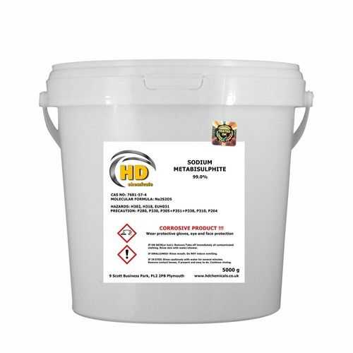 Sodium Metabisulphite 5 Kg * Homebrew And Wine Making * 99% PURE * Sanitiser