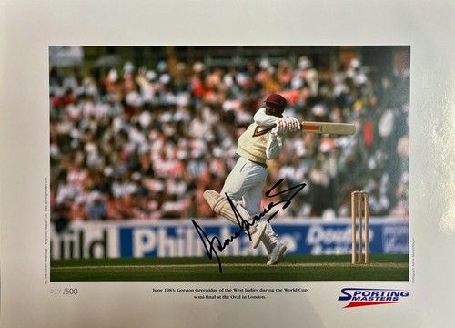 Gordon Greenidge - West Indies Cricket: signed ltd. Ed.  A2 print c/w proof