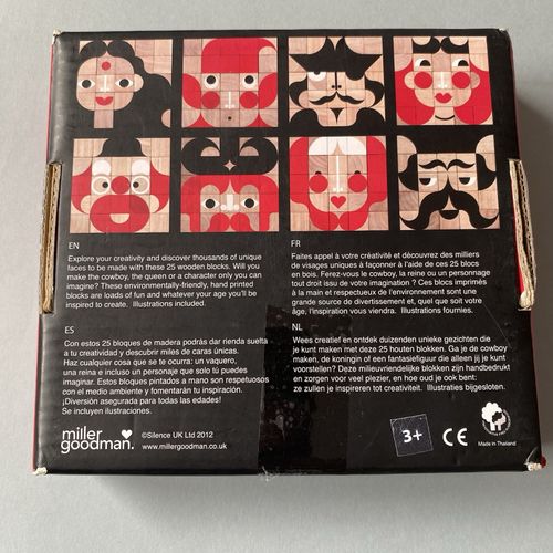 Miller Goodman Mini Face maker Wooden Bricks Shape Puzzle Toy — image 4