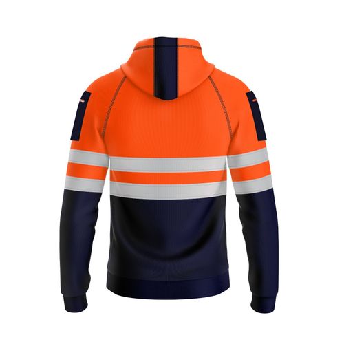 Hi Viz Vis High Visibility Safety Work Security Pocket Pullover Hoody Sweatshirt — image 4