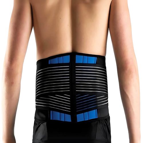 Adjustable Neoprene Double Pull Lumbar Support Lower Back Belt Brace Pain Relief — image 4
