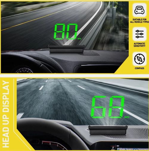 Digital HUD Speedometer MPH Car Head Up Display GPS Speed Meter windscreen Front — image 10