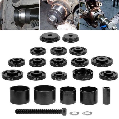 12 Ton Workshop Press Machine Hydraulic Bench & 23x Bearing Bush Driver Seal Kit — image 5