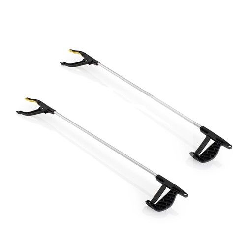 2 X LONG REACH GRABBER REACHER LITTER PICKER HELPING HAND HELD PICK UP TOOL