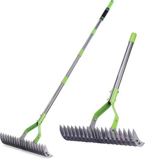WORKPRO 178CM Lawn Thatch Rake,Adjustable Handle,RemovingGrass,Loosening Soil — image 10