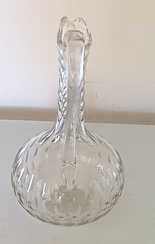 Antique Edwardian  cut glass ewer /claret jug. Circa 1910 — image 4