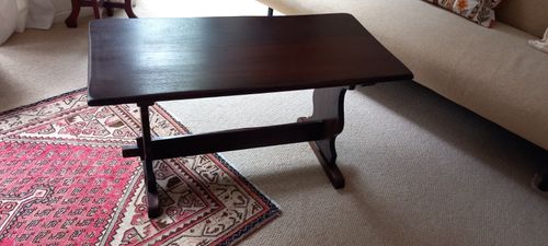 OAK REFECTORY TABLE - coffee table size.  Genuine antique — image 5