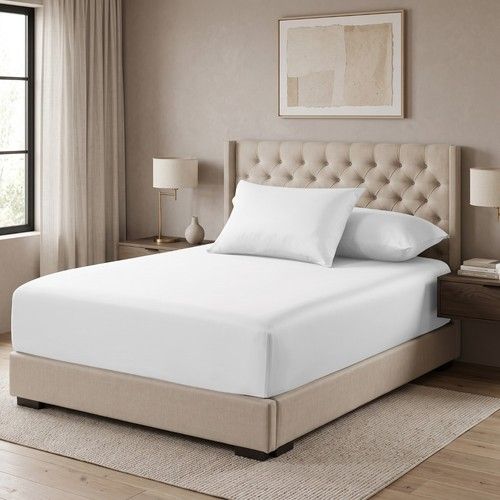 Extra Deep Fitted Bed Sheet 16''/40cm Egyptian Cotton Single 4FT Double King S/K