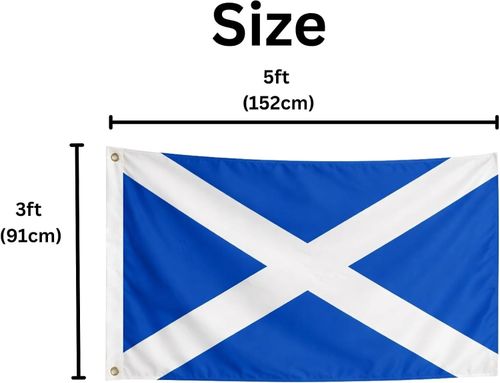SCOTLAND Flag (Pack of 2) Scottish Saltire Flags 5ft x 3ft Burns Night St Andrew — image 2