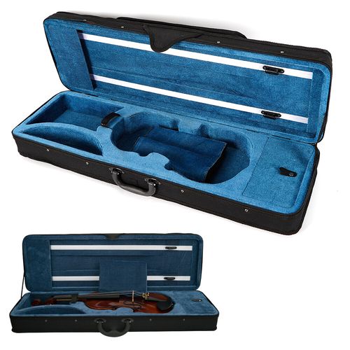 Advanced 4/4 Violin Case Strong Light Hard Shell Blue Violin Bag with Straps UK — image 14
