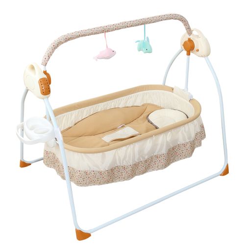 25KG Electric Bluetooth Auto-Swing Cot Baby Cradle Crib Infant Bed Rocking Chair — image 5