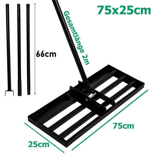 Lawn Leveller Levelling Rake Lute adjustable Handle 3 Sizes Lawn Levelling Tool