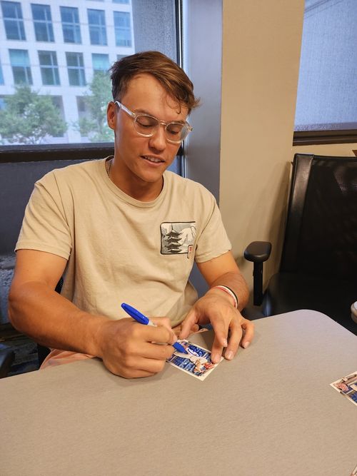 JJ Wetherholt Autographed 2025 Bowman Chrome Prospects MOJO REFRACTOR BCP22 RC — image 4