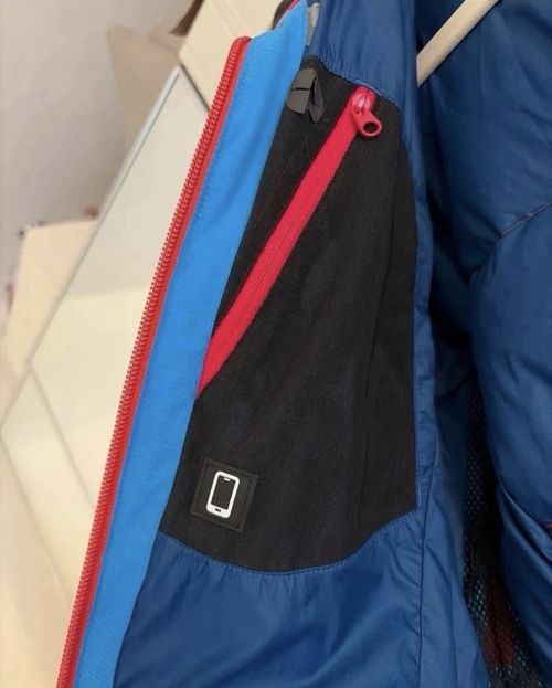 Salomon Blue Puffer Jacket Size S Hooded Faux Fur Trim — image 8