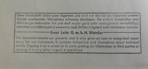 Rare! Orig. LEICA LEICAVIT Repair Manual Servicing Parts Intern A4 E. Leitz — image 2