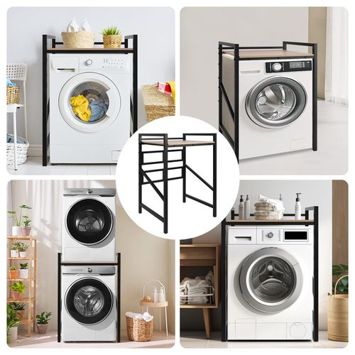 Adjustable Heavy Duty Iron Standing Storage, Washer Dryer Stacking Rack Stand — image 8
