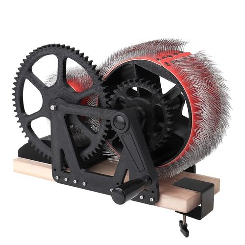 Drum Carder Wooden Frame Craft Wool Drum Carding Machine Wool Felt-Making Tool — image 16