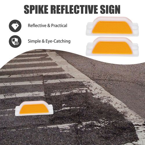 4Pcs Reusable Reflective Driveway Markers Rectangular Road Pavement Markers — image 5