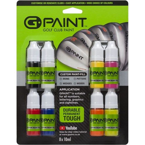 GPaint - Golf Club Infill Touch Up Paint - 8 Pack - Irons/Woods/Putter/Wedges