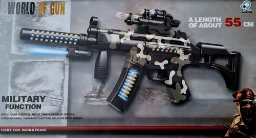 Kids Mp5 Squid Gun Flashing Lights & Sounds Boys Girls Army Role Play Uk — image 2