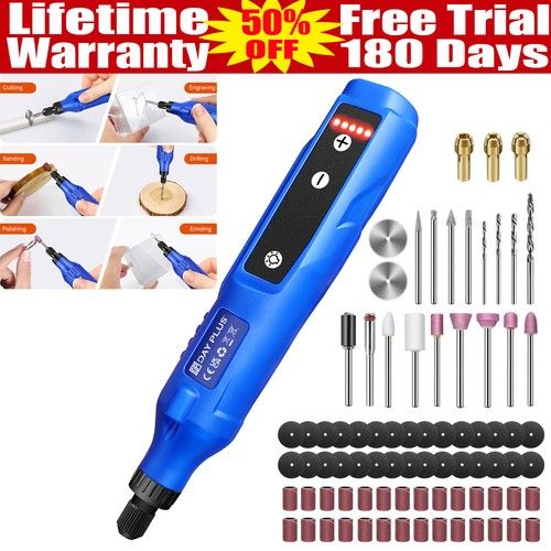 Rotary Multi Tool Set 80Pcs Dremel Compatible Accessories Mini Drill 5 Speeds