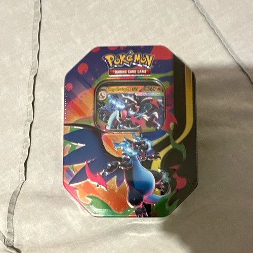 Pokémon TCG Charizard Mega Evolution Sealed Tin w/ Promo + 4 Booster Packs