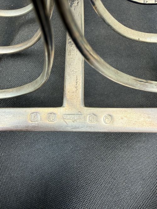 Georgian Edinburgh Sterling Silver Toast Rack c1830 J&WM 481g Hallmarked — image 5
