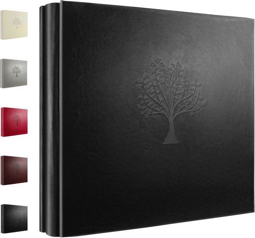Photo Album 6 X 4 600 Pockets Photos, Black Leather Cover, Extra Large Capacity