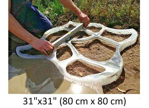 80x80 cm 31x31" Big Garden Paving Pavement Walk Maker Mold DIY Stone Path Mould