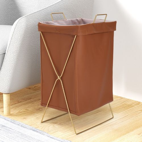 Large Laundry Basket Washing Dirty Clothes Folding Hamper Bag Storage Bin+Handle — image 2