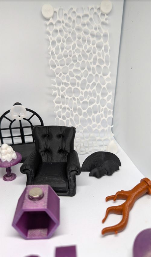 3d printed jumping spider accessory/decor pack gothic halloween spooky theme. — image 4