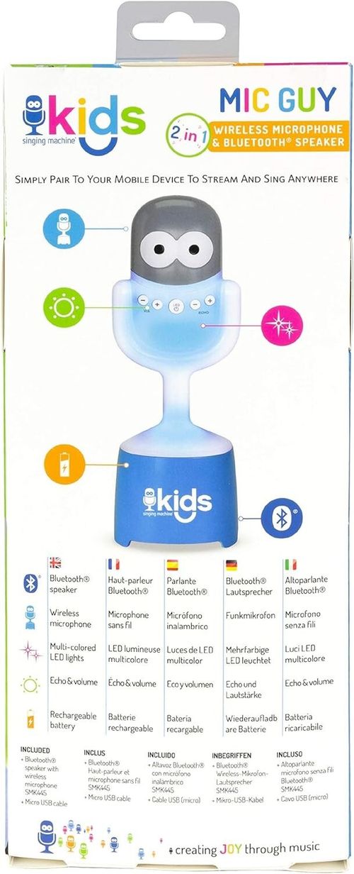 Singing Machine Bluetooth Microphone Karaoke Wireless Mic with Built-In Speaker — image 9