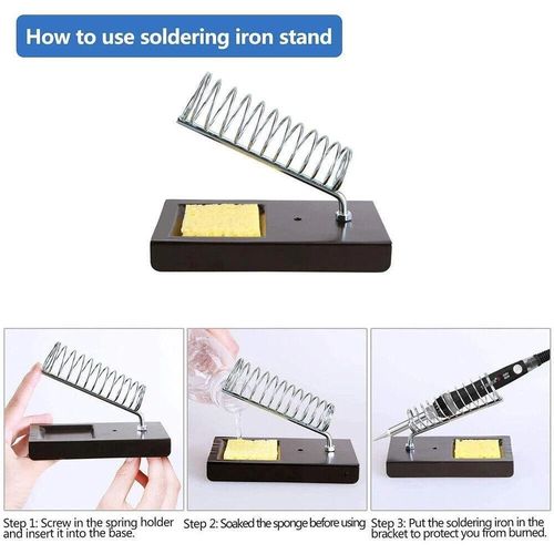 60W Soldering Iron Kit Welding Irons Electronics Solder Tools Adjustable Temp UK — image 5