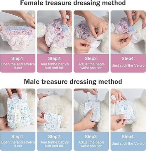 Dog Disposable Nappies Diapers Breathable Male&Female For In Heat & Incontinence — image 14