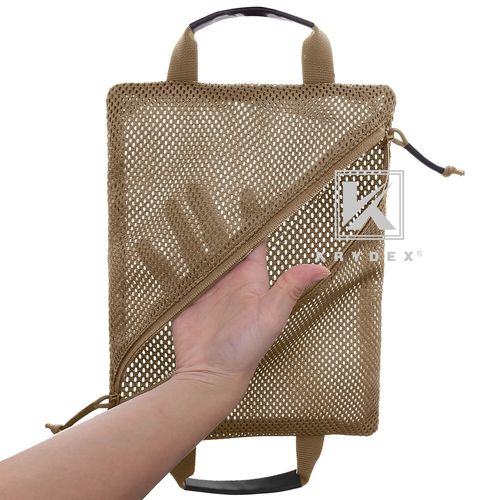 KRYDEX Tactical Mesh Pouch Set Modular Storage Organizer Pockets Coyote Brown — image 4