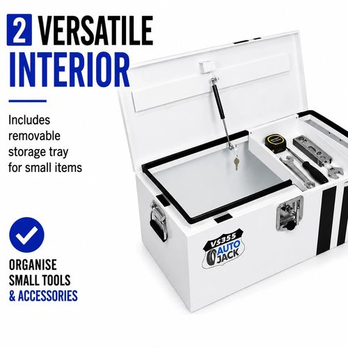 Steel Tool Box Lockable Tool Chest Van Garage Workshop Storage Heavy Duty — image 3