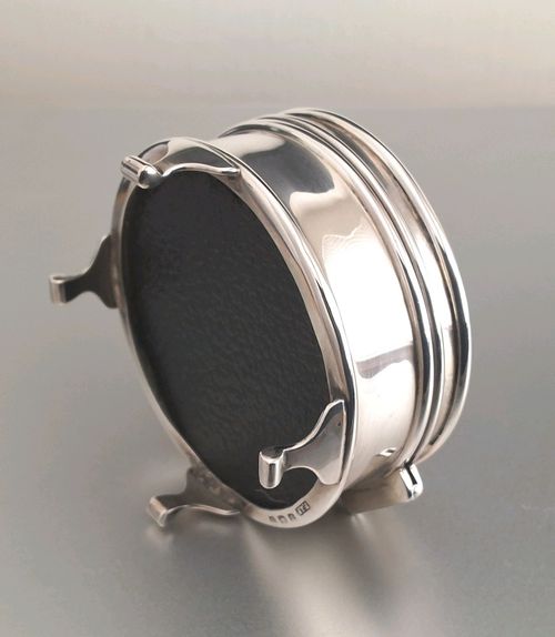 ANTIQUE HALLMARKED SOLID SILVER TRINKET RING JEWELLERY BOX FOOTED BIRM 1922 — image 7